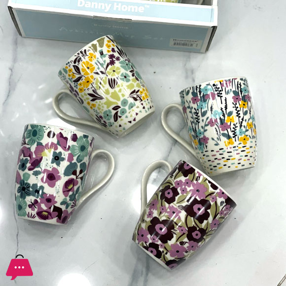 Danny Home 400ml Artistic Mug Set of 4