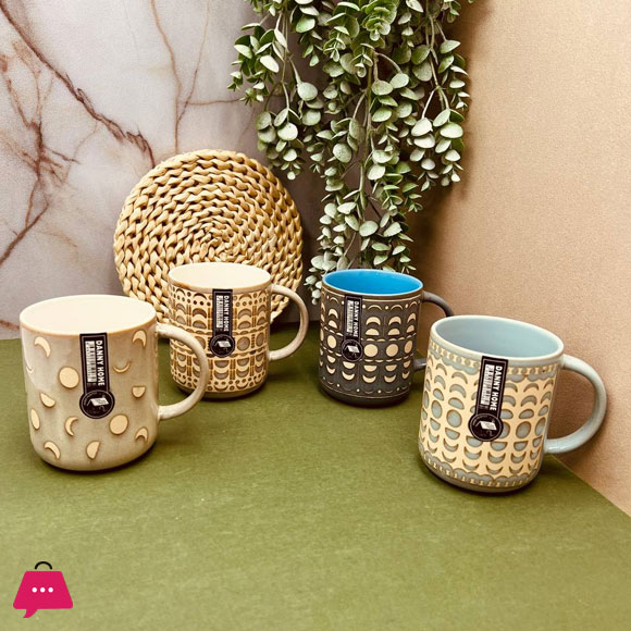 Danny Home 400ml Denim Mug Set of 4