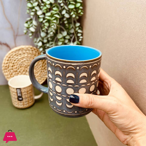 Danny Home 400ml Denim Mug Set of 4