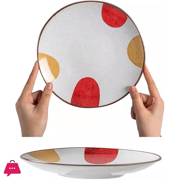 Danny Home Ceramic Hand Painted Dinner Plate 10.5 Inch