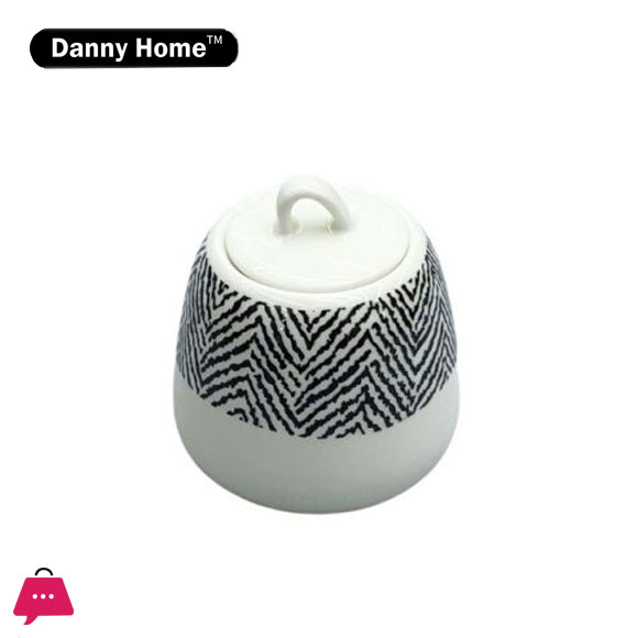 Danny Home Elegant Textures Ceramic Sugar Jar 220ml
