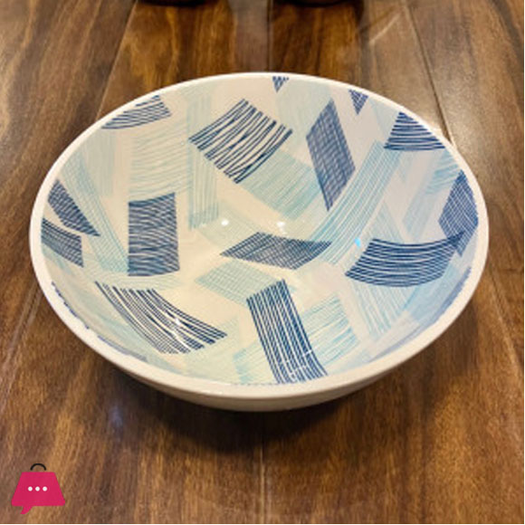 Danny Home Fine Porcelain Blue Leaf Bowl 4.75 Inch