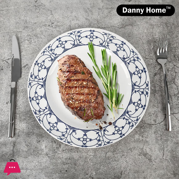 Danny Home Nordic Style Porcelain 18 Piece Plate Set Dinner Set