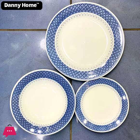 Danny Home Vileroy Porcelain 18 Piece Plate Set Dinner Set