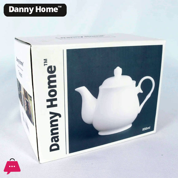 Danny Home White Porcelain Teapot 850ml