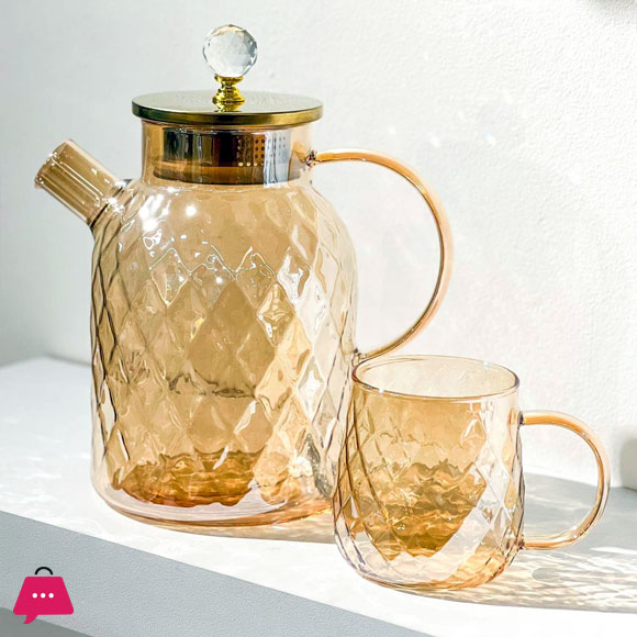 Diamond Glass Tea Set of 13
