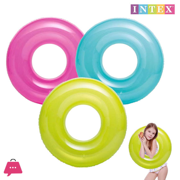 Intex Float Inflatable Pool Tube Swim Ring I nflatable Rubber Ring Swimming Rings Durable 30 Inch
