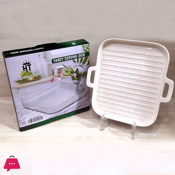 HT Ceramic Sizzler Serving Dish 9 Inch