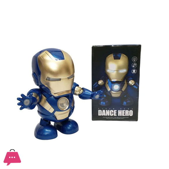 Iron Man Dancing Robot With Light & Music Toy For Kids