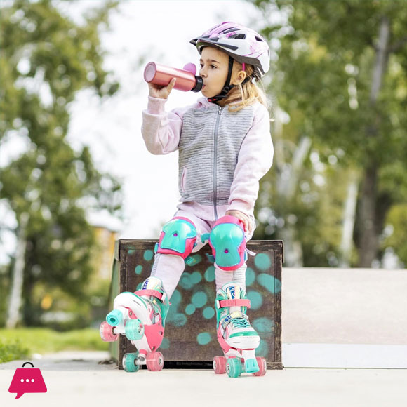 Mermaid Roller Skates Adjustable Light up Roller Skates for Girls Purple & Pink Kids Roller Skates Indoor Outdoor
