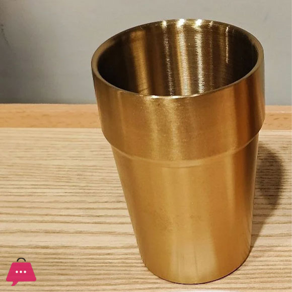 Stainless Gold Steel Glass 350ml