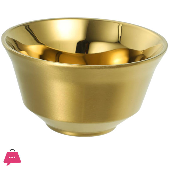 Stainless Steel Bowl Golden Bowl Curve 20CM