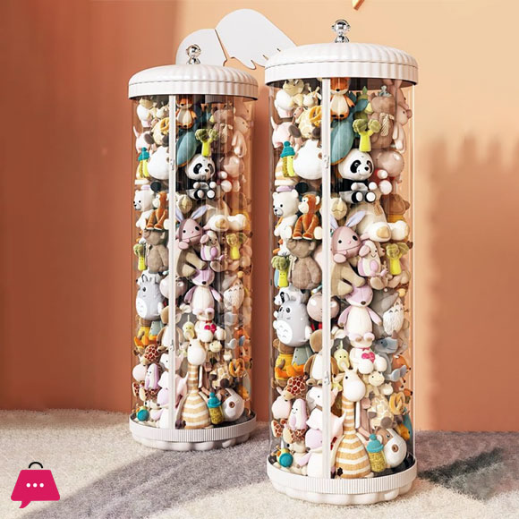 Toy Storage Tube with Zipper Toy Storage Bucket Toy Box