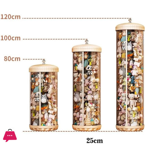 Toy Storage Tube with Zipper Toy Storage Bucket Toy Box