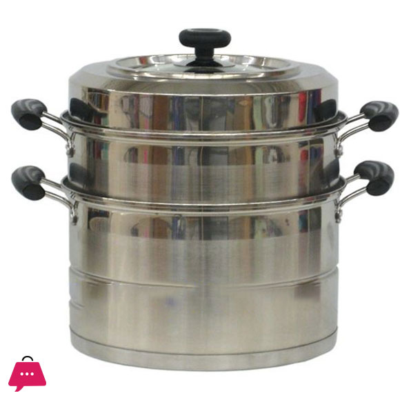 Three Layer Stainless Steel Steamer Stock Pot 32 CM