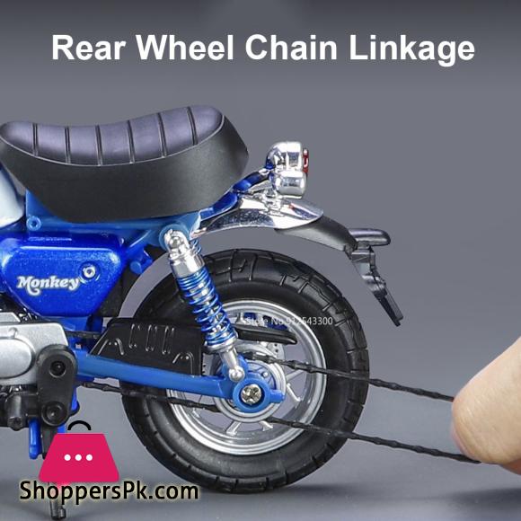 1:12 Honda Monkey Alloy Toy Motorcycle Model Car with Sound Light Rear Wheel Suspension Motorbikes Vehicle Models for Children