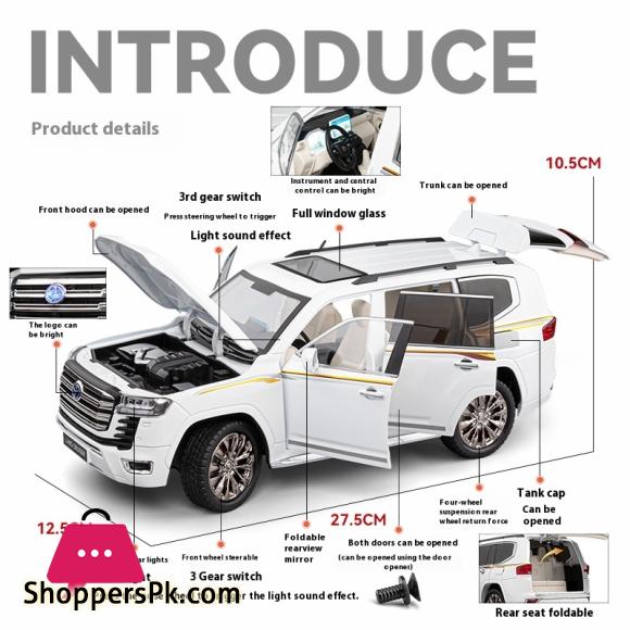1:18 Toyota Land Cruiser LC300 SUV Alloy Car Diecast Model Childrens Toy Kids Gift Birthday Present For Boys Trendy Display