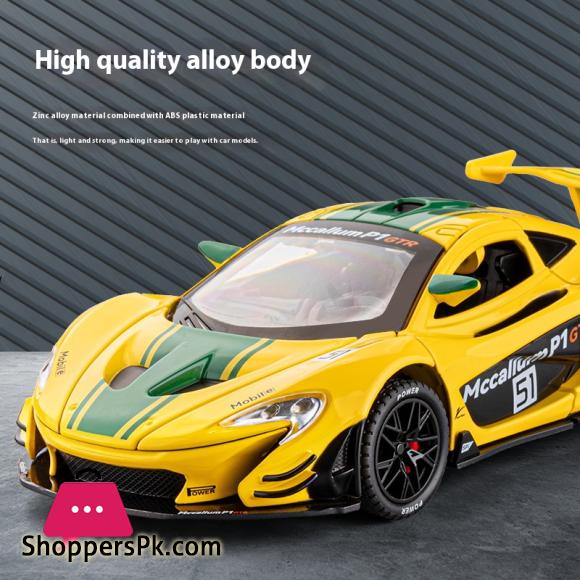 1:22 McLaren P1 GTR Supercar Alloy Metal Diecast Model Car Sound & Light