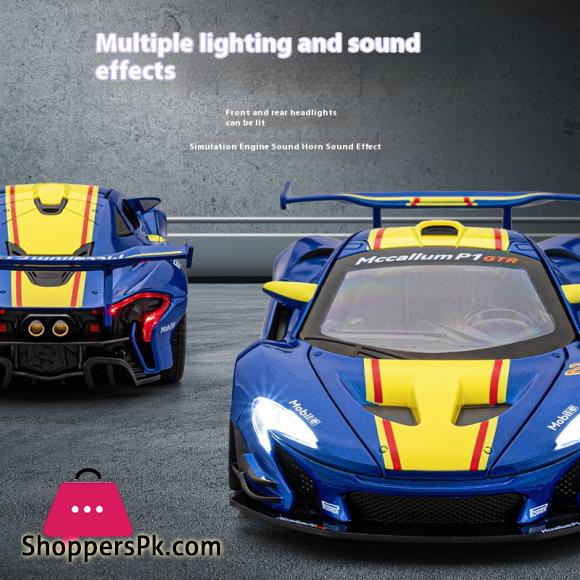 1:22 McLaren P1 GTR Supercar Alloy Metal Diecast Model Car Sound & Light