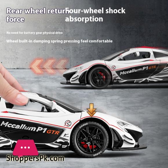 1:22 McLaren P1 GTR Supercar Alloy Metal Diecast Model Car Sound & Light