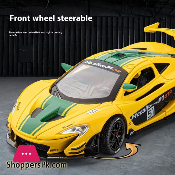 1:22 McLaren P1 GTR Supercar Alloy Metal Diecast Model Car Sound & Light