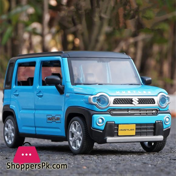 1:22 SUZUKI HUSTLER Alloy Car Model Diecast Metal Off-Road Vehicle Car Model Sound and Light Simulation Collection