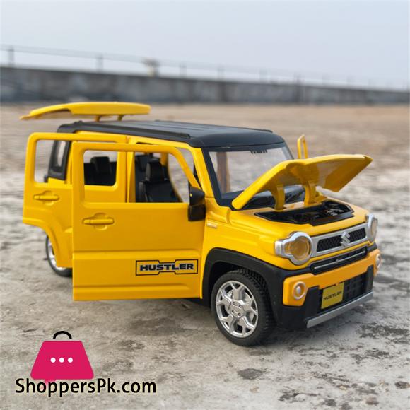 1:22 SUZUKI HUSTLER Alloy Car Model Diecast Metal Off-Road Vehicle Car Model Sound and Light Simulation Collection