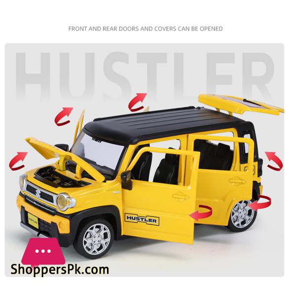 1:22 SUZUKI HUSTLER Alloy Car Model Diecast Metal Off-Road Vehicle Car Model Sound and Light Simulation Collection