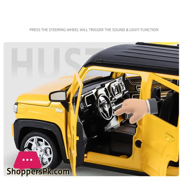 1:22 SUZUKI HUSTLER Alloy Car Model Diecast Metal Off-Road Vehicle Car Model Sound and Light Simulation Collection