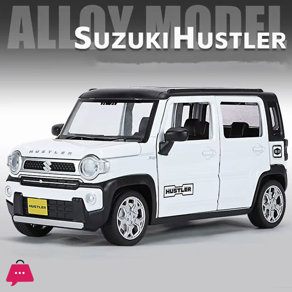 1:22 SUZUKI HUSTLER Alloy Car Model Diecast Metal Off-Road Vehicle Car Model Sound and Light Simulation Collection