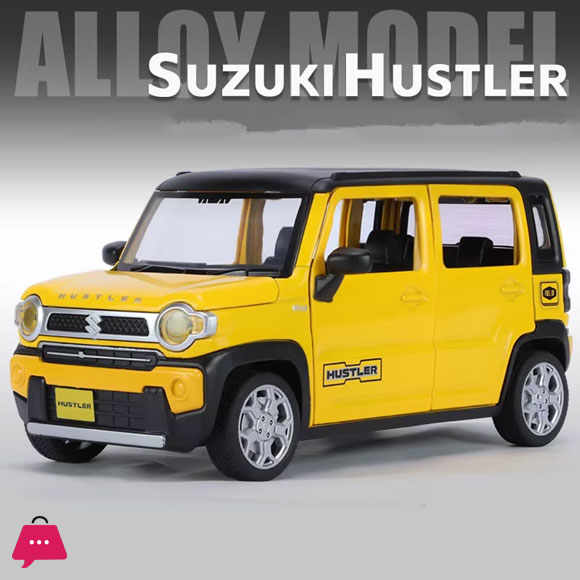 1:22 SUZUKI HUSTLER Alloy Car Model Diecast Metal Off-Road Vehicle Car Model Sound and Light Simulation Collection