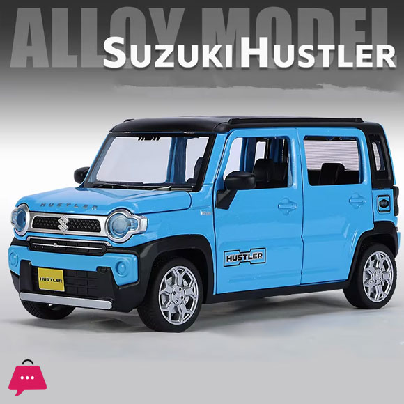 1:22 SUZUKI HUSTLER Alloy Car Model Diecast Metal Off-Road Vehicle Car Model Sound and Light Simulation Collection