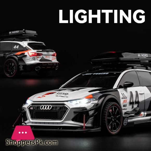 1:24 Audi RS6 DTM Modified Vehicle Alloy Die Cast Toy Car Model Sound and Light