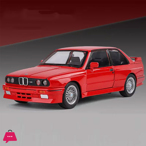 1:24 BMW M3 Miniature Model Alloy Car Toys Diecast Metal Vehices Sound Light Pull Back 4 Doors Opened