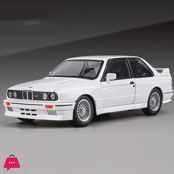 1:24 BMW M3 Miniature Model Alloy Car Toys Diecast Metal Vehices Sound Light Pull Back 4 Doors Opened