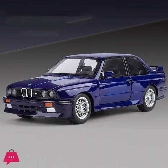 1:24 BMW M3 Miniature Model Alloy Car Toys Diecast Metal Vehices Sound Light Pull Back 4 Doors Opened