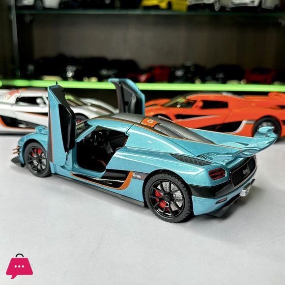 1:24 Scale Koenigsegg One:1 Supercar Diecast Alloy Car Model Sound and Light