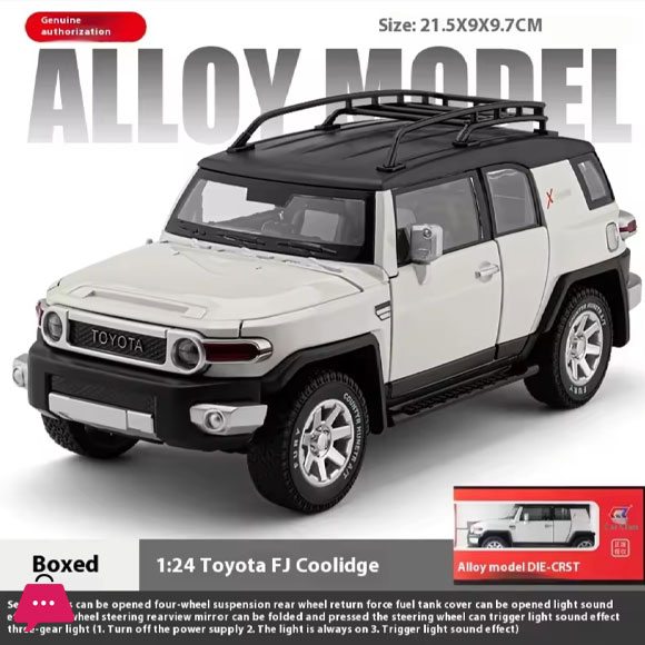 1:24 Toyota FJ Cruiser SUV Alloy Car Model Diecasts Metal Off-road Vehicles Car Model