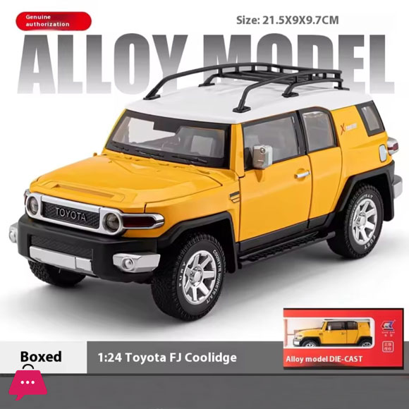 1:24 Toyota FJ Cruiser SUV Alloy Car Model Diecasts Metal Off-road Vehicles Car Model