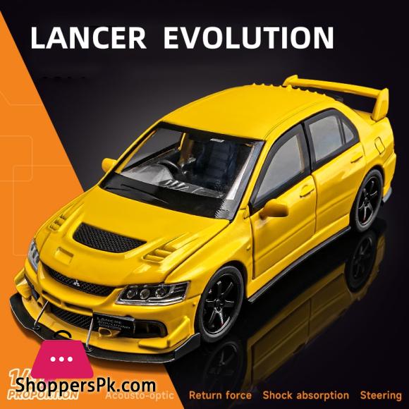 1:32 JDM Mitsubishi Lancer Evolution Alloy Muscle Car Model Sound and Light Pull Back Childrens Toy Collectibles Birthday gift