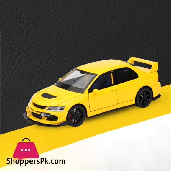 1:32 JDM Mitsubishi Lancer Evolution Alloy Muscle Car Model Sound and Light Pull Back Childrens Toy Collectibles Birthday gift