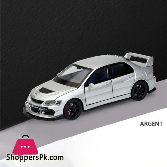 1:32 JDM Mitsubishi Lancer Evolution Alloy Muscle Car Model Sound and Light Pull Back Childrens Toy Collectibles Birthday gift