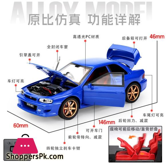 1:32 Subaru Impreza STI WRX Alloy Model Car Toy Diecasts Metal Casting Sound and Light Car