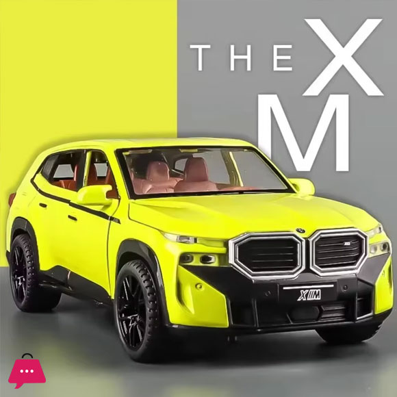 1:32 Scale BMW XM Alloy Diecast Car Model Toys 6 Doors Opened SUV Vehicle Models Pull Back Sound Light Collection Kids Gifts