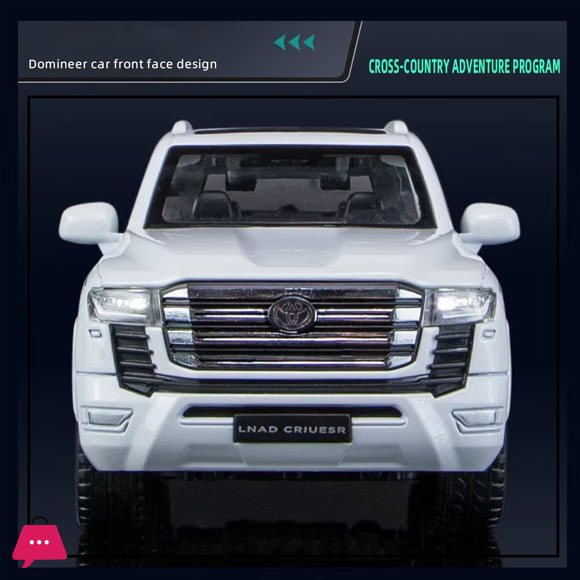 1:32 Toyota LAND CRUISER LC300 Alloy Diecasts Metal Toy Car Model Sound and Light Pull Back