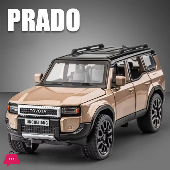 1:32 Toyota Land Cruiser Prado SUV Alloy Die Cast Toy Car Model Sound and Light Childrens Toy Collectibles