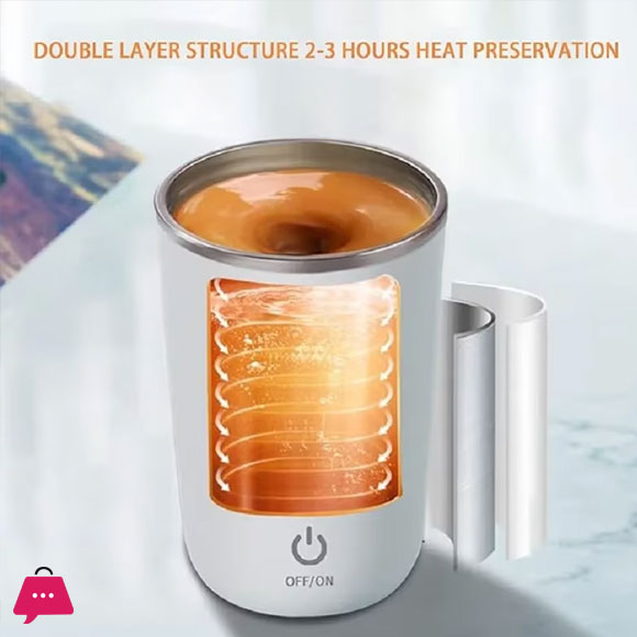 350ml Stainless Steel Cup Automatic Self Stirring Mug Coffee Milk Juice Mixing Cup Electric Magnetic Stirring Cup