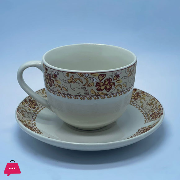 Bone Cup & Saucer Set of 6 Pieces