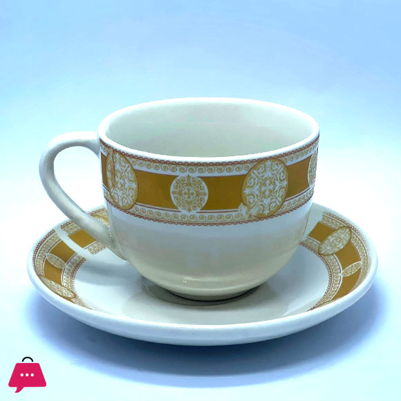 Bone Cup & Saucer Set of 6 Pieces