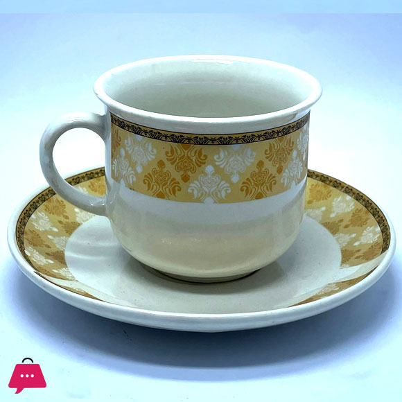 Bone Cup & Saucer Set of 6 Pieces
